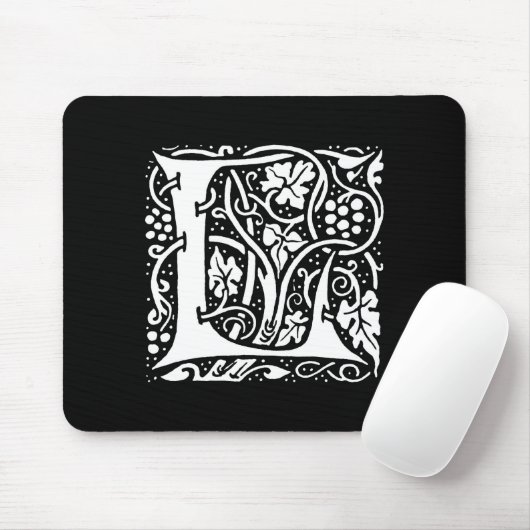 Monogram L Art Nouveau Muismat (Met muis)