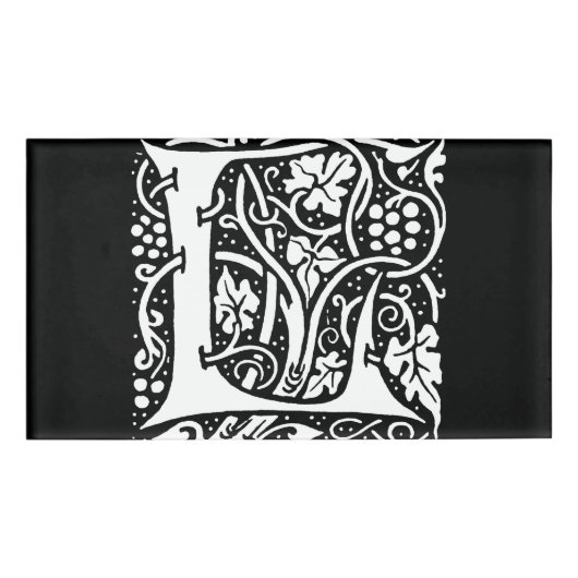 Monogram L Art Nouveau Naambadge (Voorkant)