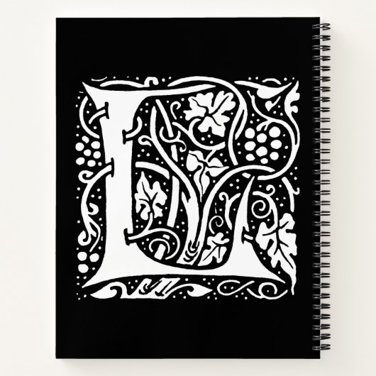 Monogram L Art Nouveau Notitieboek (Achterkant)