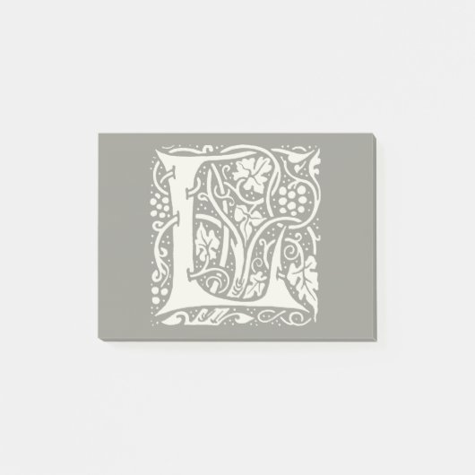 Monogram L Art Nouveau Post-it® Notes (Voorkant)