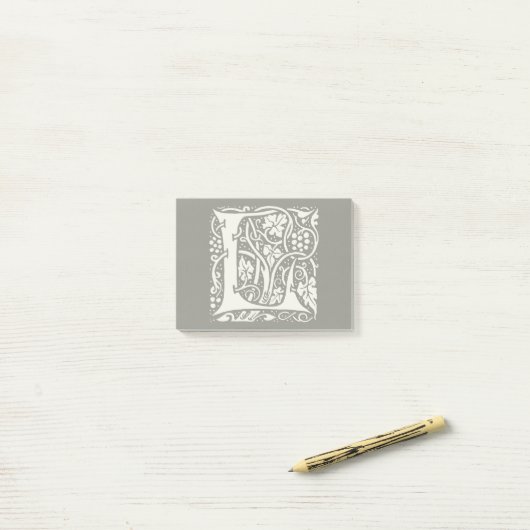 Monogram L Art Nouveau Post-it® Notes (Op bureau)