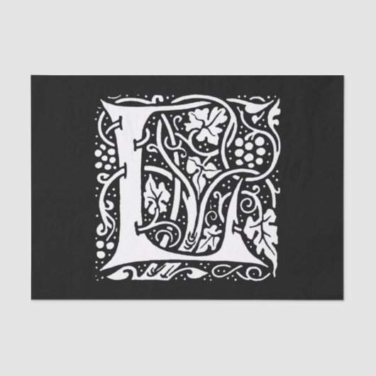  Monogram L Art Nouveau Tissuepapier (Voorkant)