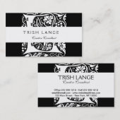 Monogram L Art Nouveau Visitekaartje (Voorkant / Achterkant)