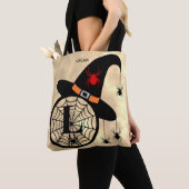 Monogram L Cloudy Witch Spiders Name All-Over Tote Bag (Dichtbij)