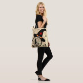 Monogram L Cloudy Witch Spiders Name All-Over Tote Bag (Op model)