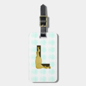 Monogram L Flexibel Paard Gepersonaliseerd Bagagelabel (Voorkant verticaal)