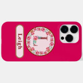  Monogram L Floral Case-Mate iPhone Case (Achterkant (horizontaal))