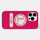 Monogram L Floral iPhone Hoesje (Achterkant horizontaal)