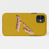 Monogram L in rozenpatroon Iphone 5 hoesje (Achterkant (horizontaal))