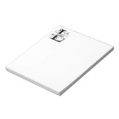Monogram L Initiaal Briefpapier Desk Notitieblok (Linkerzijde)