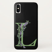 Monogram L Lavendel Eucalyptus Case-Mate iPhone Case (Achterkant)