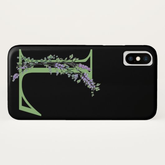 Monogram L Lavender Eucalyptus Case-Mate iPhone Case (Achterkant (horizontaal))