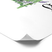 Monogram L Lavender Eucalyptus nursery Poster (Hoek)