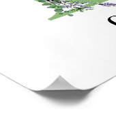 Monogram L Lavender Eucalyptus nursery Poster (Hoek)