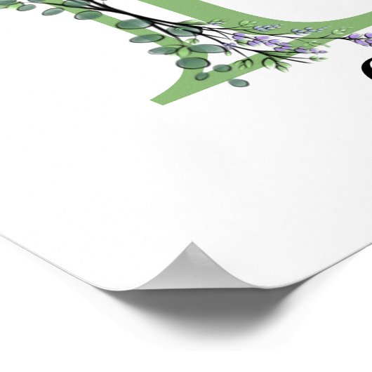 Monogram L lavender Eucalyptus poster (Hoek)