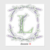 Monogram L Lavender Eucalyptus Sticker (Vel)