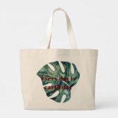 Monogram l Natuur hou van je l Tropisch Grote Tote Bag (Achterkant)