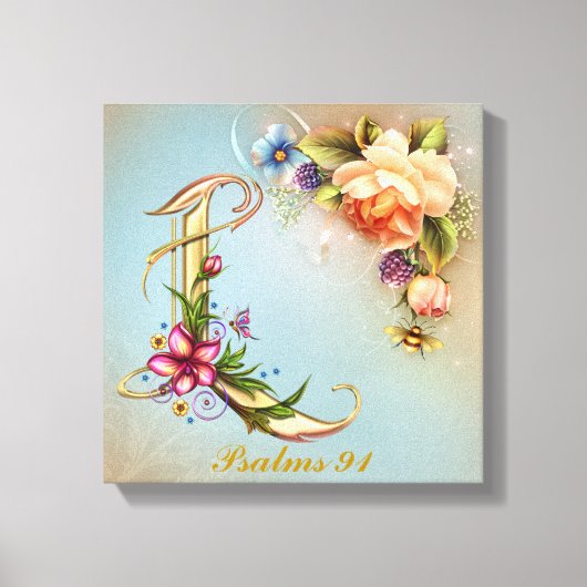 Monogram L Premium Canvas met glanslaag Afdruk (Voorkant)