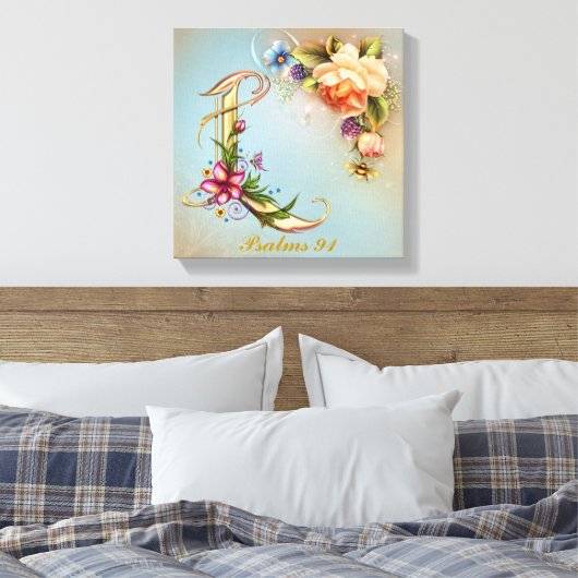 Monogram L Premium gewatteerd Canvas (gloss) (Insitu (Slaapkamer))