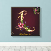 Monogram L Premium gewatteerd Canvas (gloss) Afdruk (Insitu (Houten vloer))