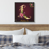 Monogram L Premium gewatteerd Canvas (gloss) Afdruk (Insitu (Slaapkamer))