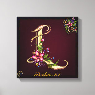 Monogram L Premium gewatteerd Canvas (gloss) Afdruk