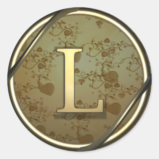Monogram_L Ronde Sticker