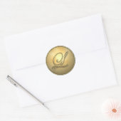monogram_L Ronde Sticker (Envelop)