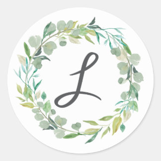 Monogram L ronde Sticker, envelop afdichting L Sticker