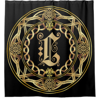 Monogram L Shower Curt past Kleur achteraan wijzig Douchegordijn