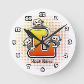 Monogram L Sock Monkey klok (Voorkant)