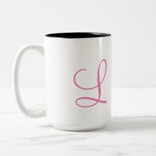 Monogram-L Tweekleurige Koffiemok (Links)