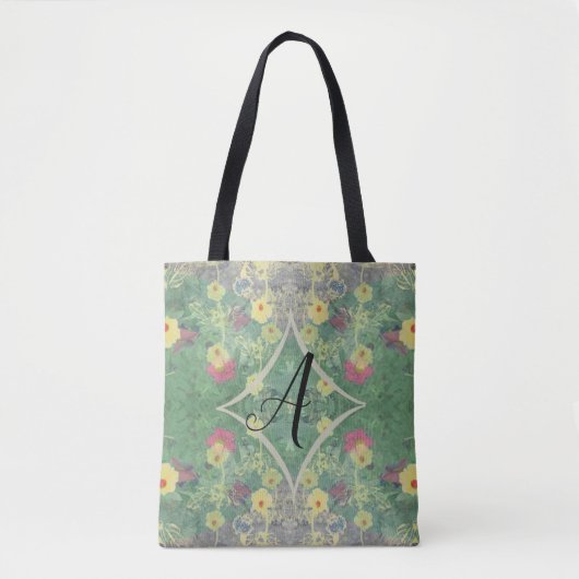 Monogram La Boca Wildflower-symmetrie Tote Bag (Voorkant)