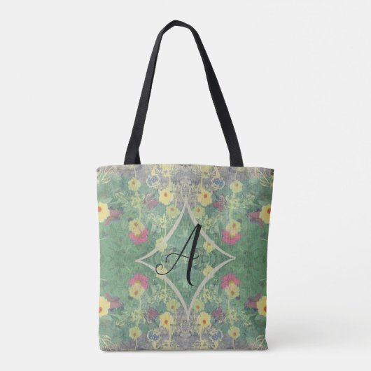 Monogram La Boca Wildflower-symmetrie Tote Bag (Achterkant)