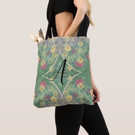 Monogram La Boca Wildflower-symmetrie Tote Bag (Dichtbij)