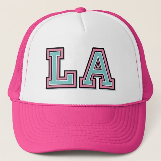 Monogram "LA"-initialen Trucker Pet (Voorkant)