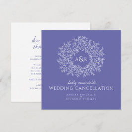 Monogram laat huwelijksontbinding vallen aankondiging