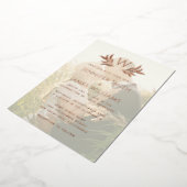 Monogram laat transparante foto van Elegant Weddin Folie Uitnodiging (Gedraaid)