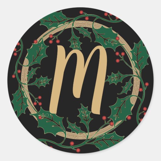 Monogram Label - Kerstmis (Voorkant)