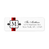 Monogram Labels Rood Zwart Wit (Voorkant)