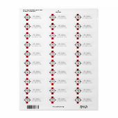 Monogram Labels Rood Zwart Wit (Full Sheet)