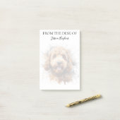 Monogram Labradoodle liefhebber hond Post-it® Notes (Op bureau)