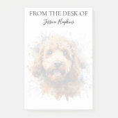 Monogram Labradoodle liefhebber hond Post-it® Notes (Voorkant)