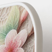 Monogram lace floral pink pastel cherry blossom pickleball paddle (Links Detail)