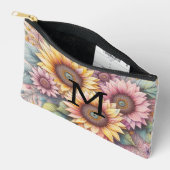 Monogram lace floral pink yellow orange sunflowers etui (Open)