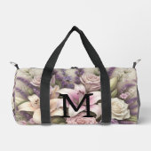 Monogram lace floral purple roses lavender lilies  plunjezak (Voorkant)