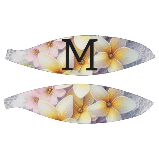 Monogram lace pink and yellow Spring flowers Basketbal (Panelen)