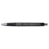 Monogram lack Faux Leather Pen (Voorkant)