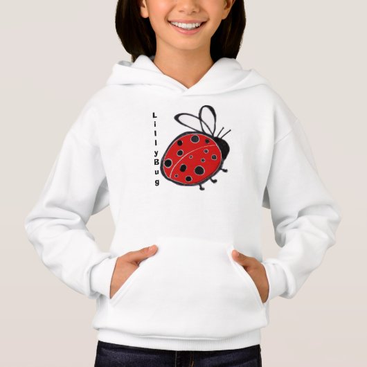 Monogram Ladybug Hoodie-Sjabloon (Voorkant)