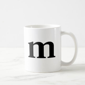 Monogram lager hoesje initiaal moderne typografie koffiemok
